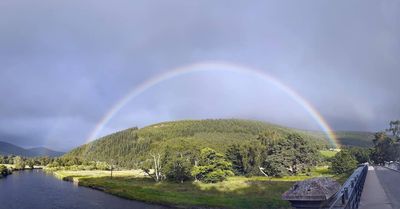 #doublerainbow over the #rivertweed in #innerleithen  in the glorious #scottishborders